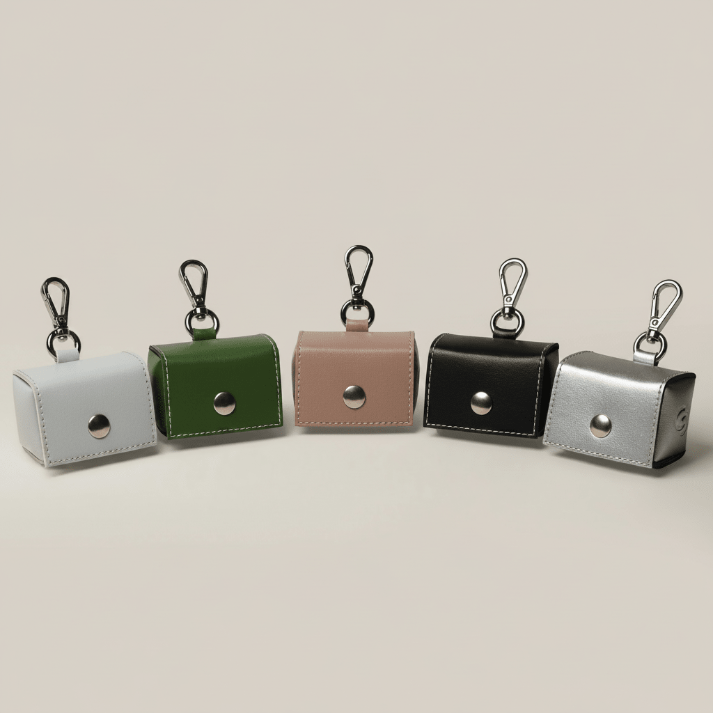 Apple leather poo bag holder