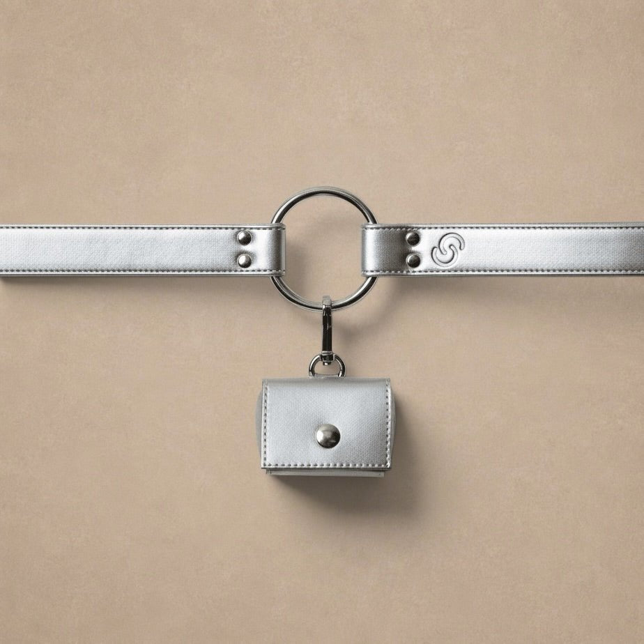 Apple leather poo bag holder