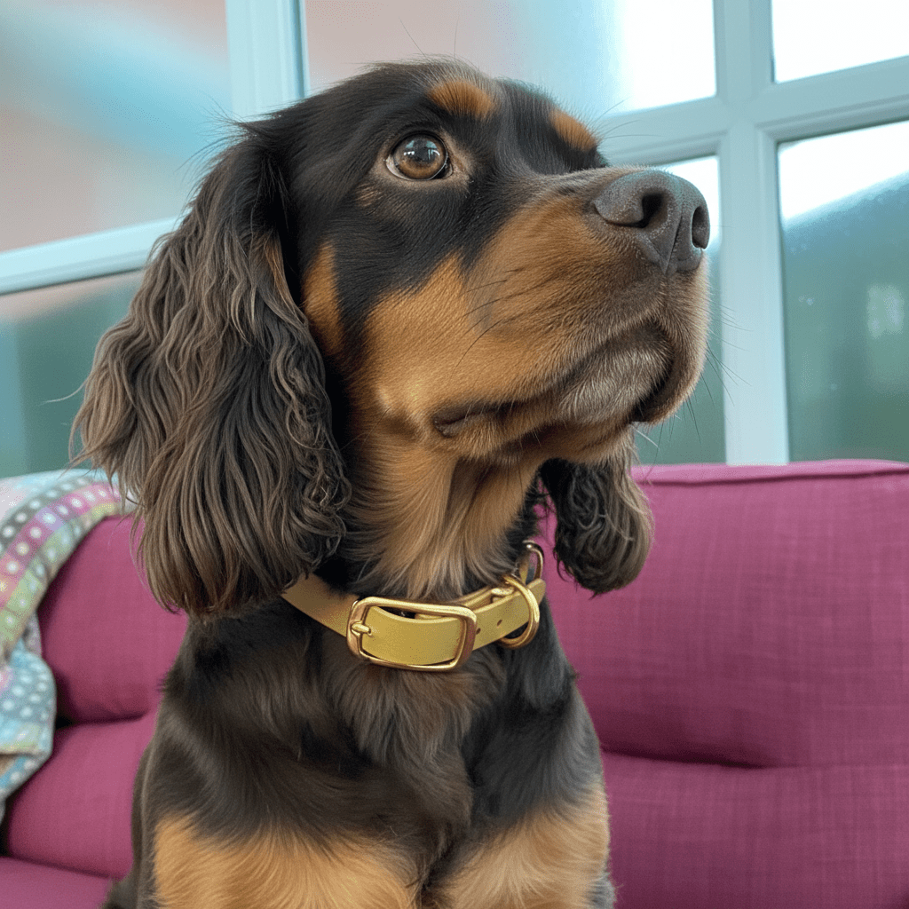 Beige Waterproof Biothane Buckle Dog Collar