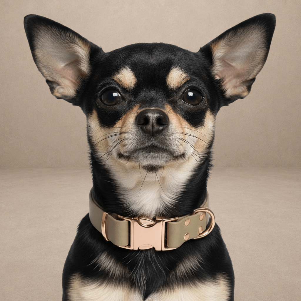 Beige Waterproof Biothane Metal Clasp Dog Collar