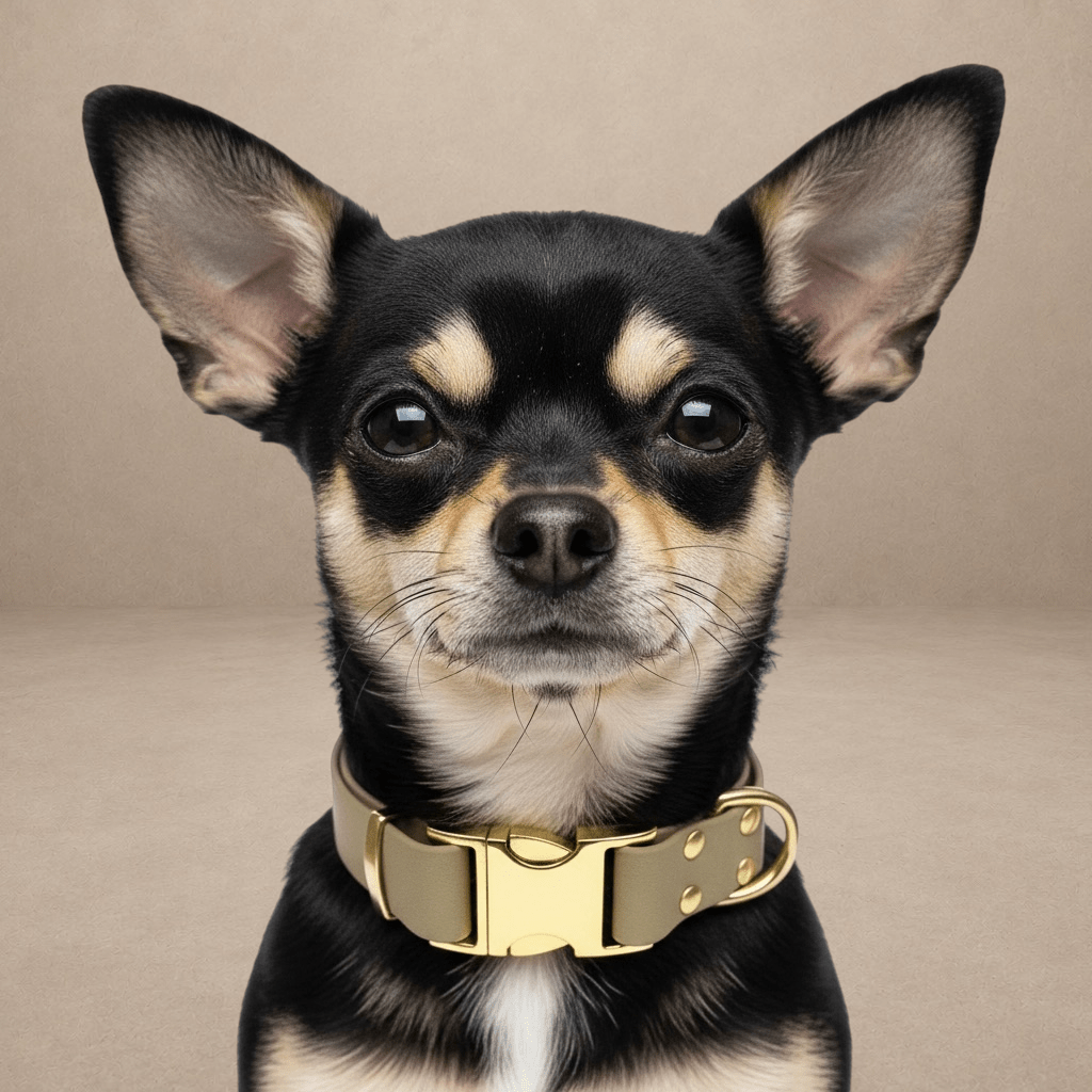 Beige Waterproof Biothane Metal Clasp Dog Collar