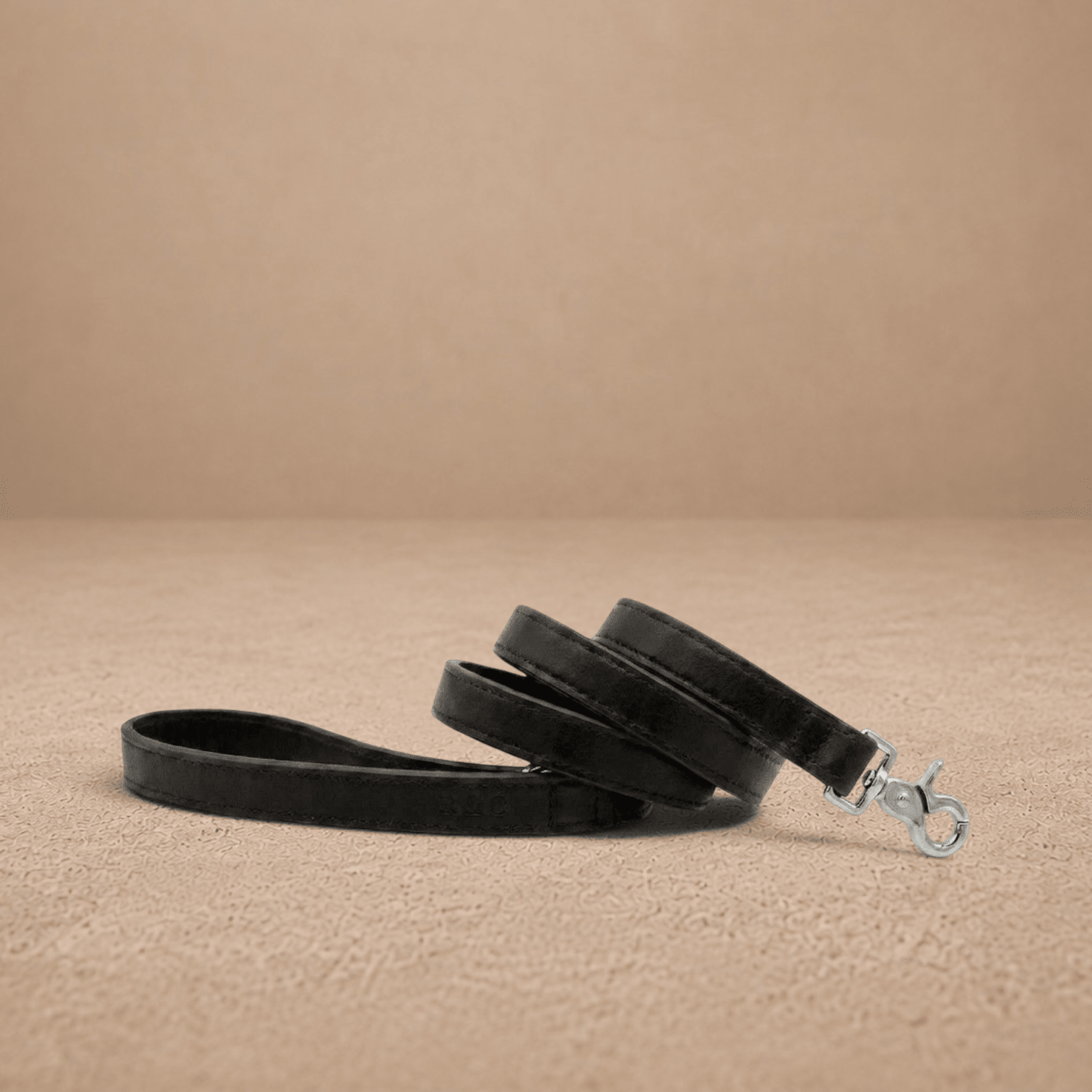 Black Leather Dog Lead