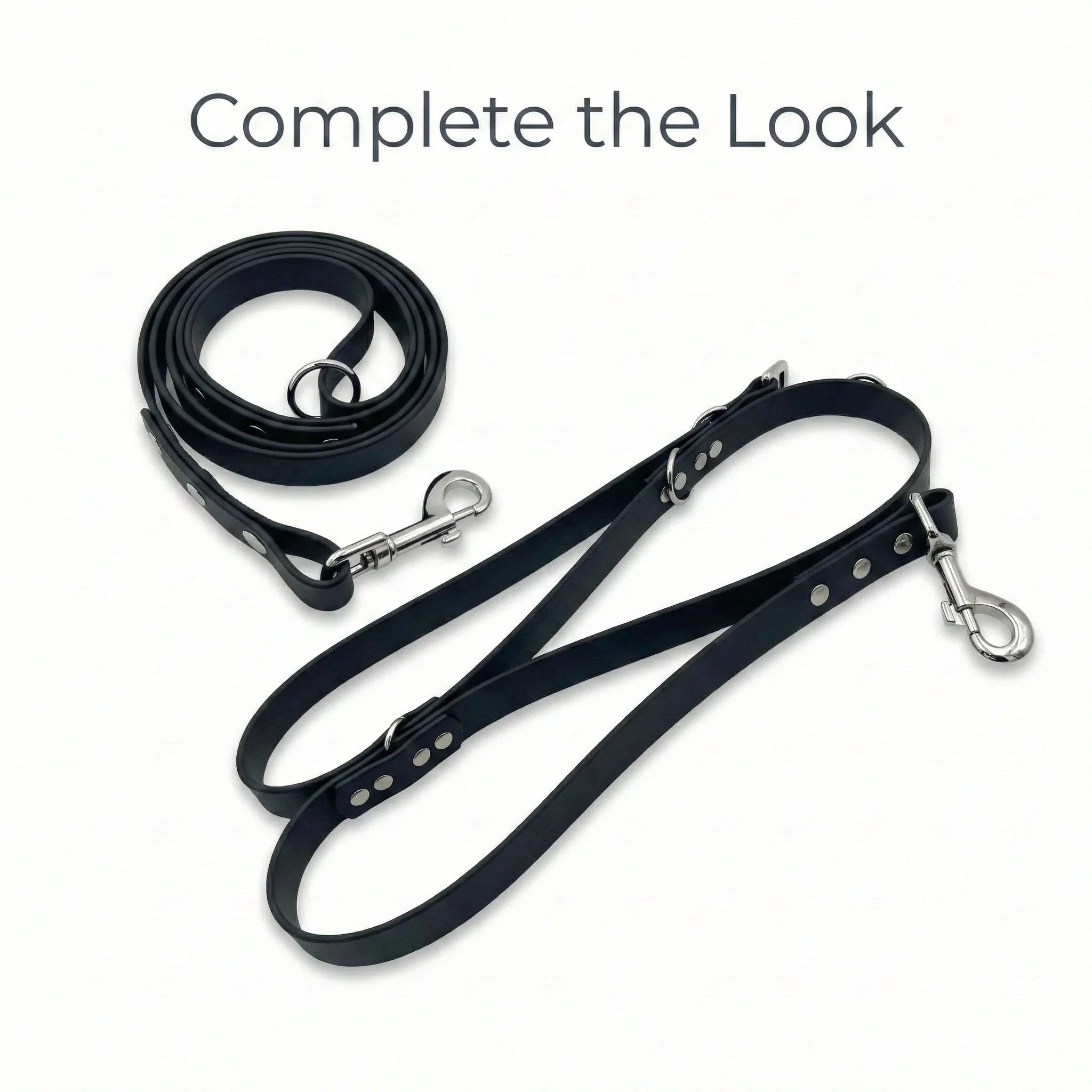 Black Waterproof Biothane Buckle Dog Collar