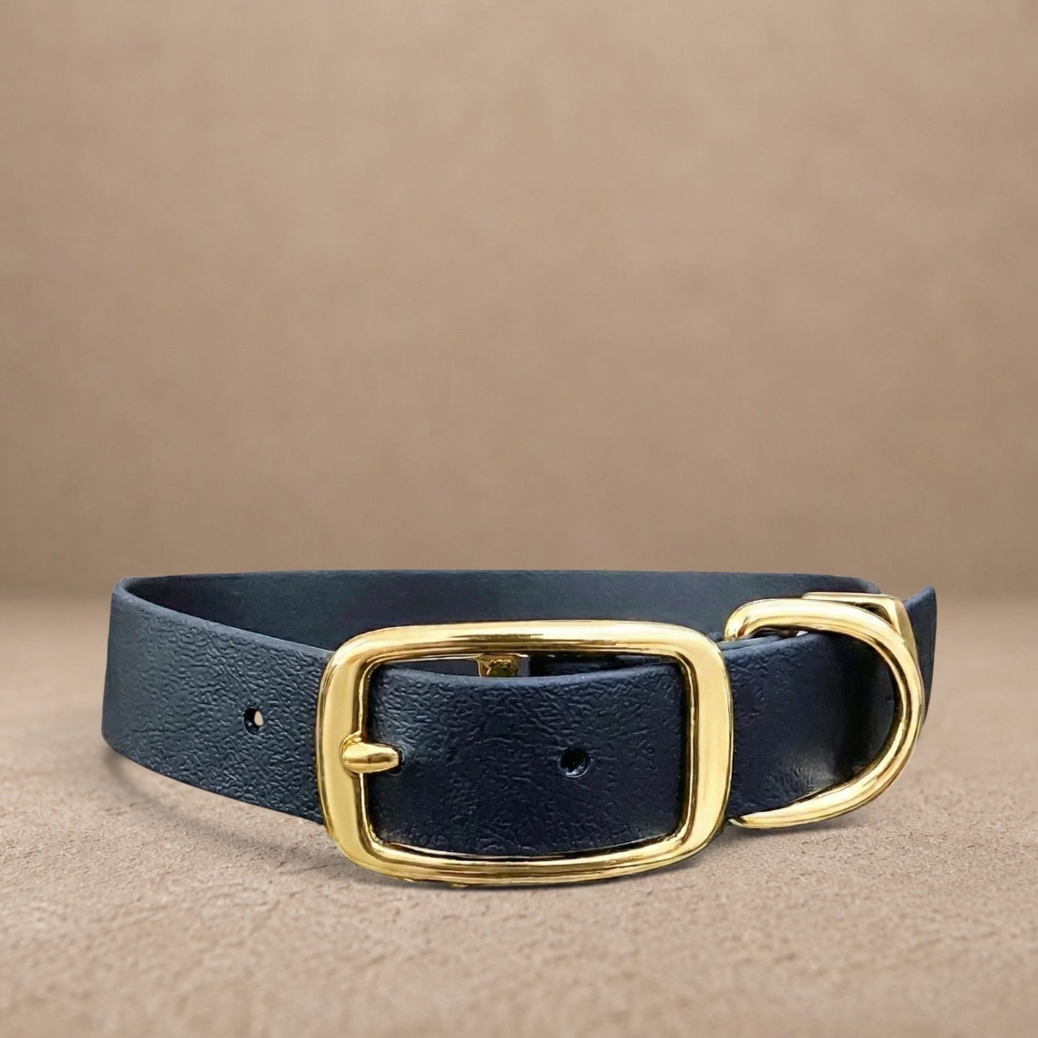 Black Waterproof Biothane Buckle Dog Collar