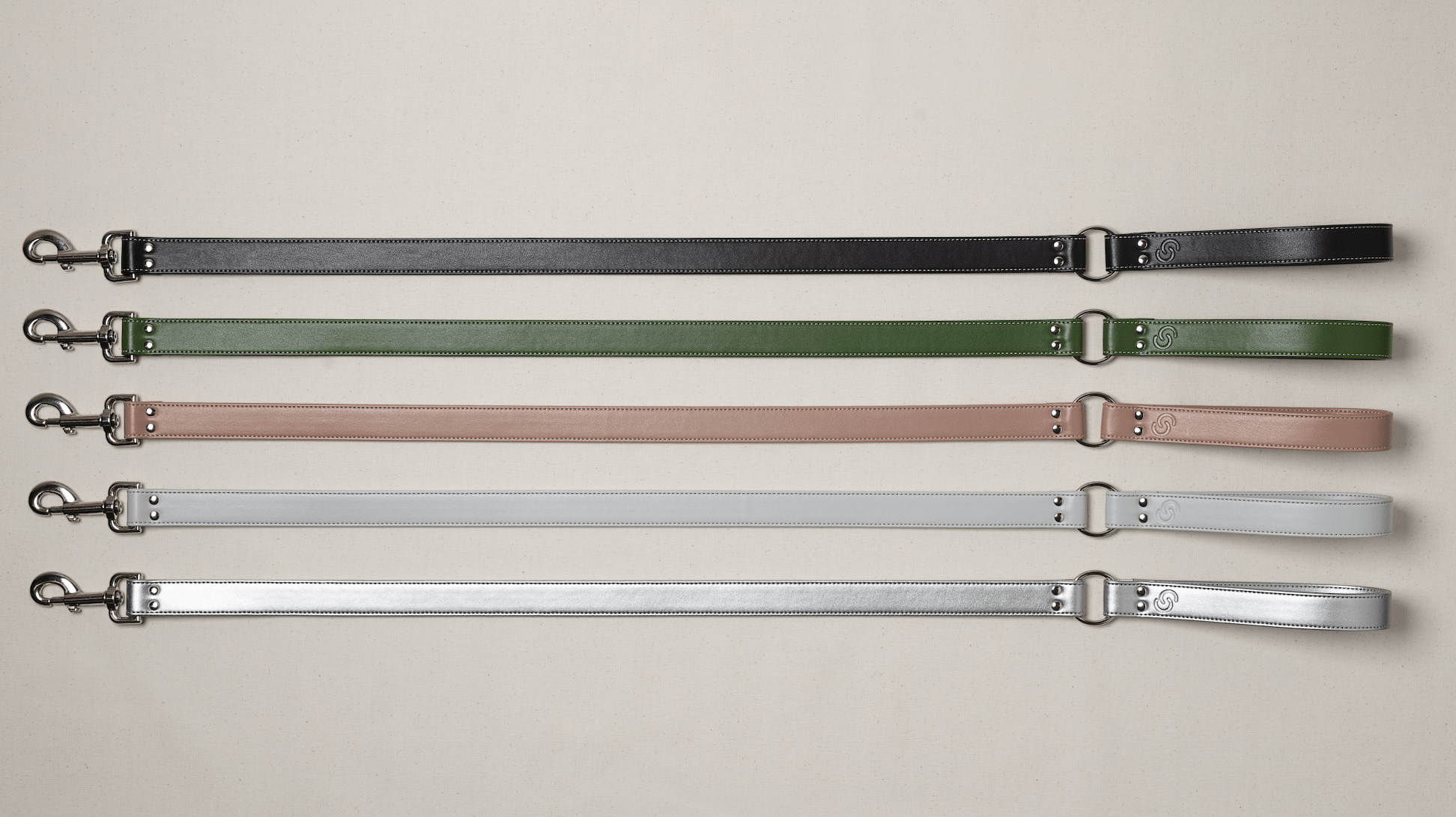 Blush pink apple leather lead
