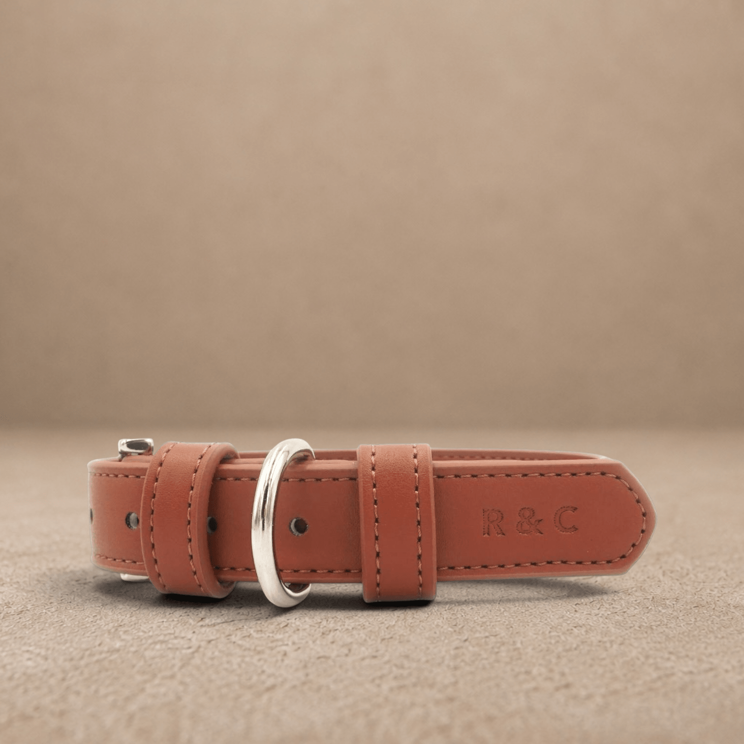 Brown Leather Dog Collar