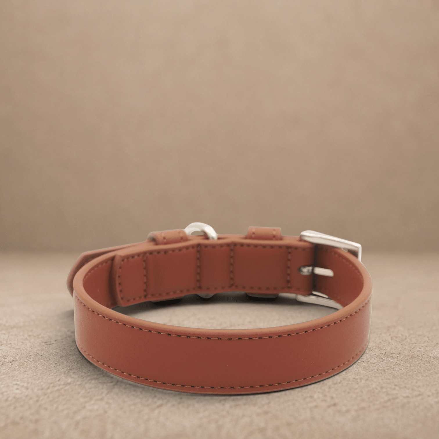Brown Leather Dog Collar
