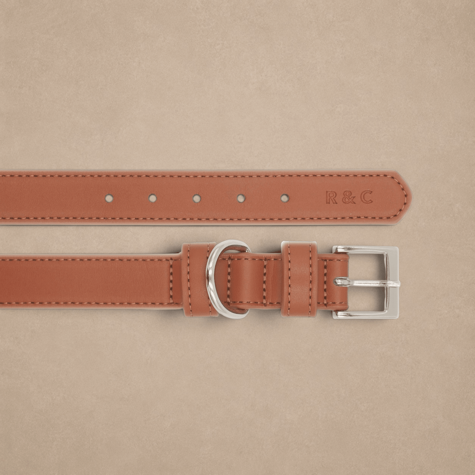 Brown Leather Dog Collar