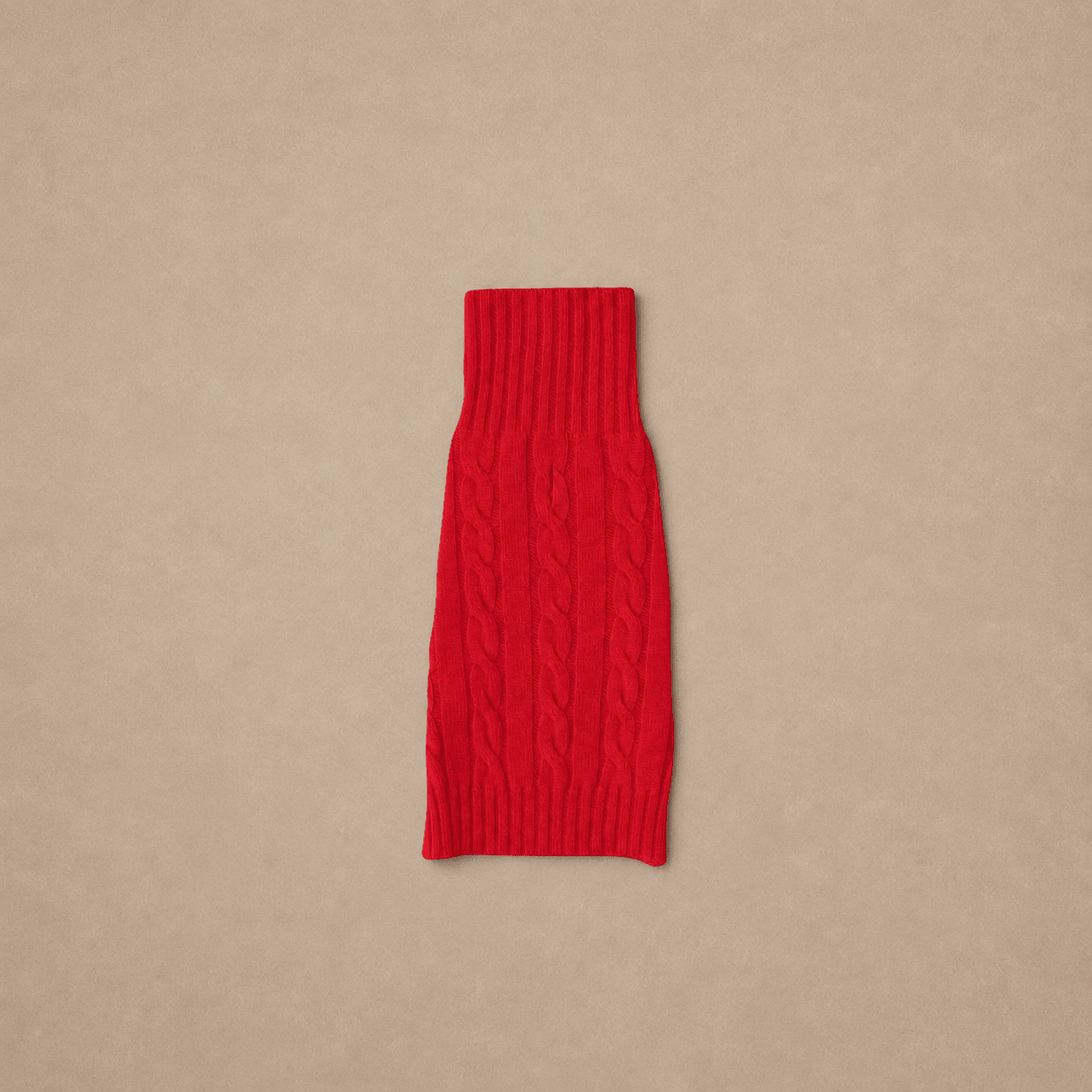 Cashmere Dog Jumper Cable Knit, Red
