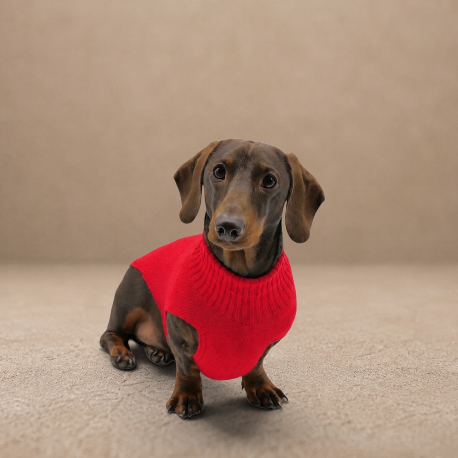 Cashmere Dog Jumper, Red
