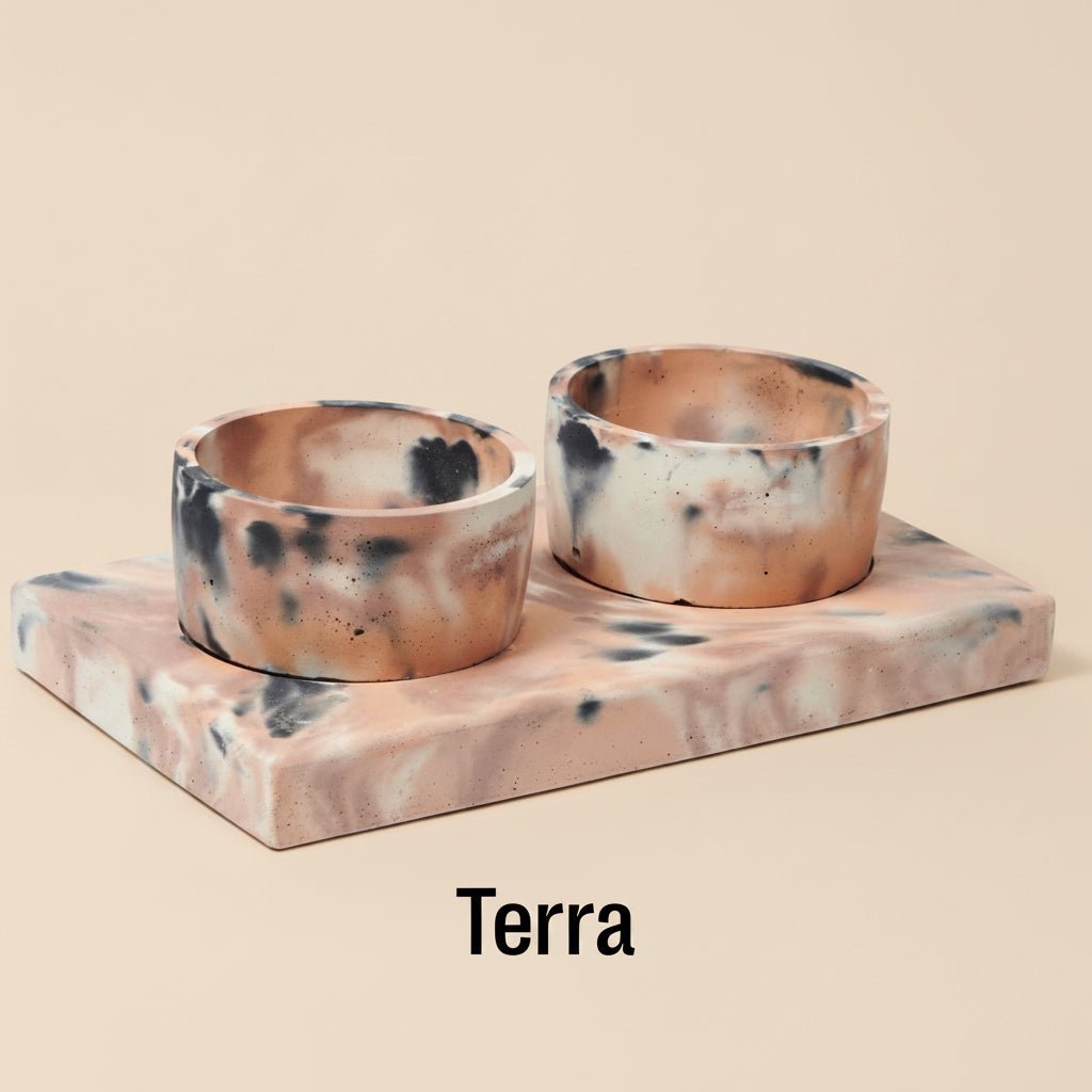 Concrete Pet Bowl Set by Smith & Goat (Terra)