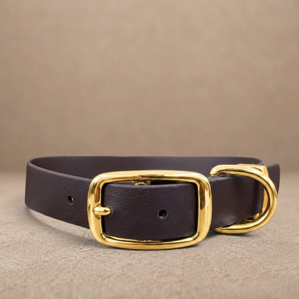 Dark Brown Waterproof Biothane Buckle Dog Collar