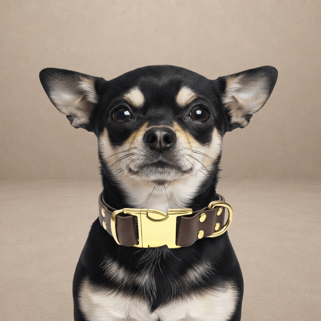 Dark Brown Waterproof Biothane Metal Clasp Dog Collar