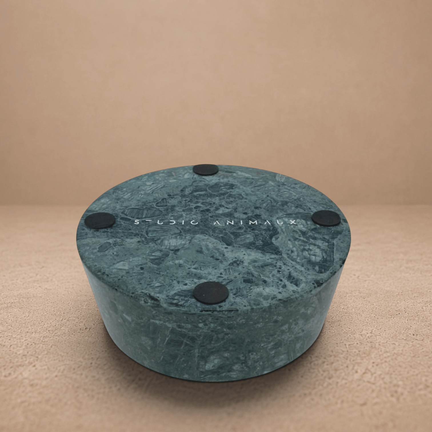 Dark Green Marble Dog Bowl