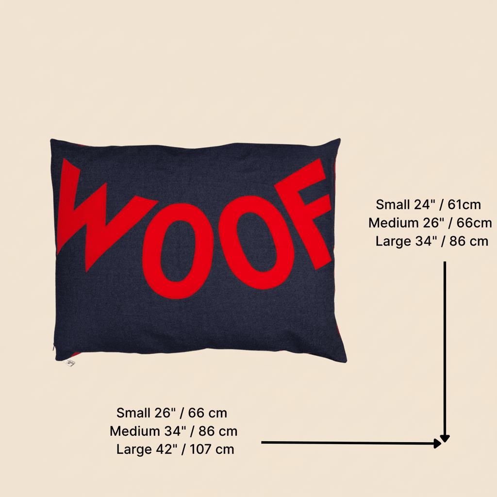 Dog Bed Big WOOF in Denim