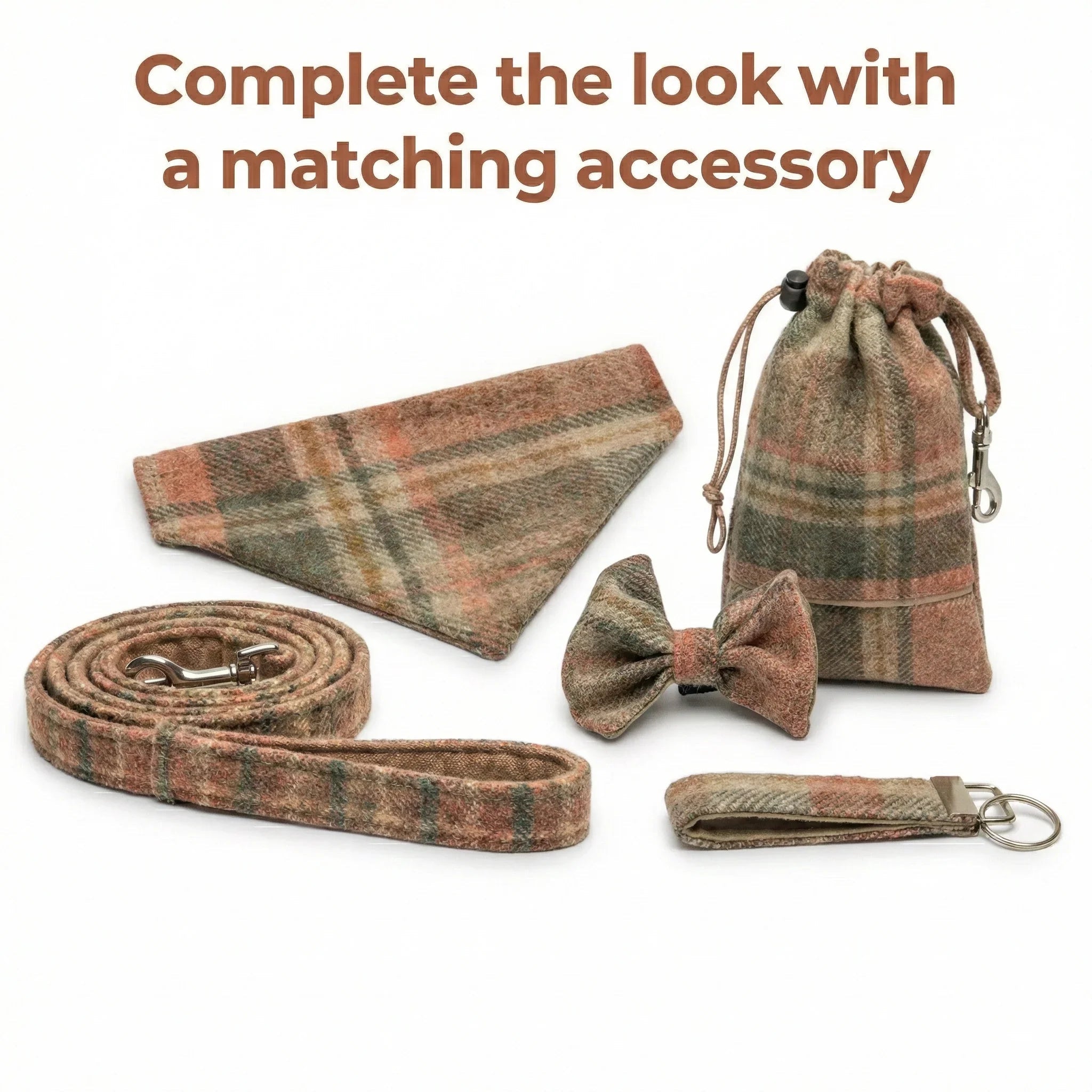 Glen Coe Terracotta - Buckle Fastening Luxury Abraham Moon Tweed Dog Collar