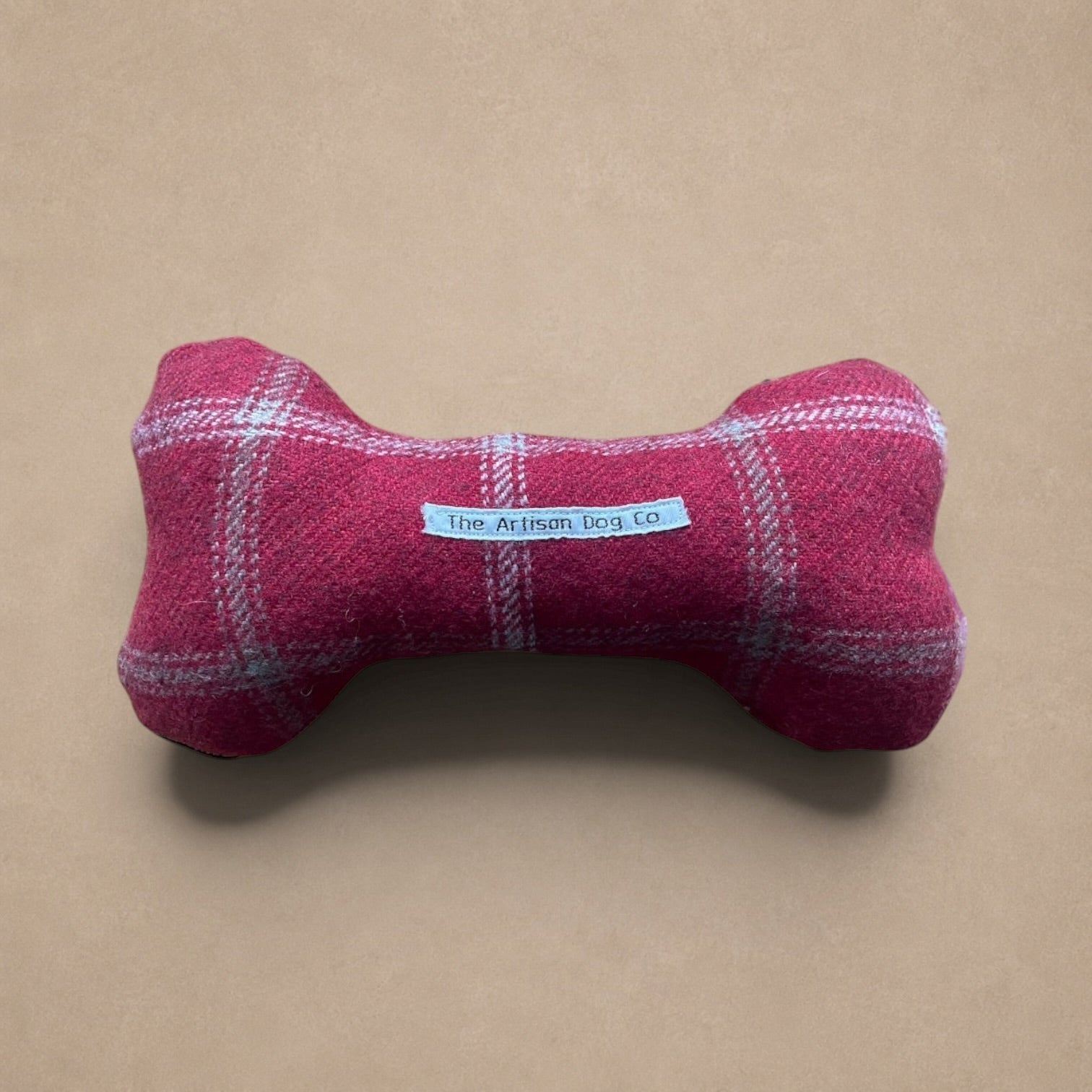 Handcrafted Toy Squeaky Dog Bone - choice of fabrics