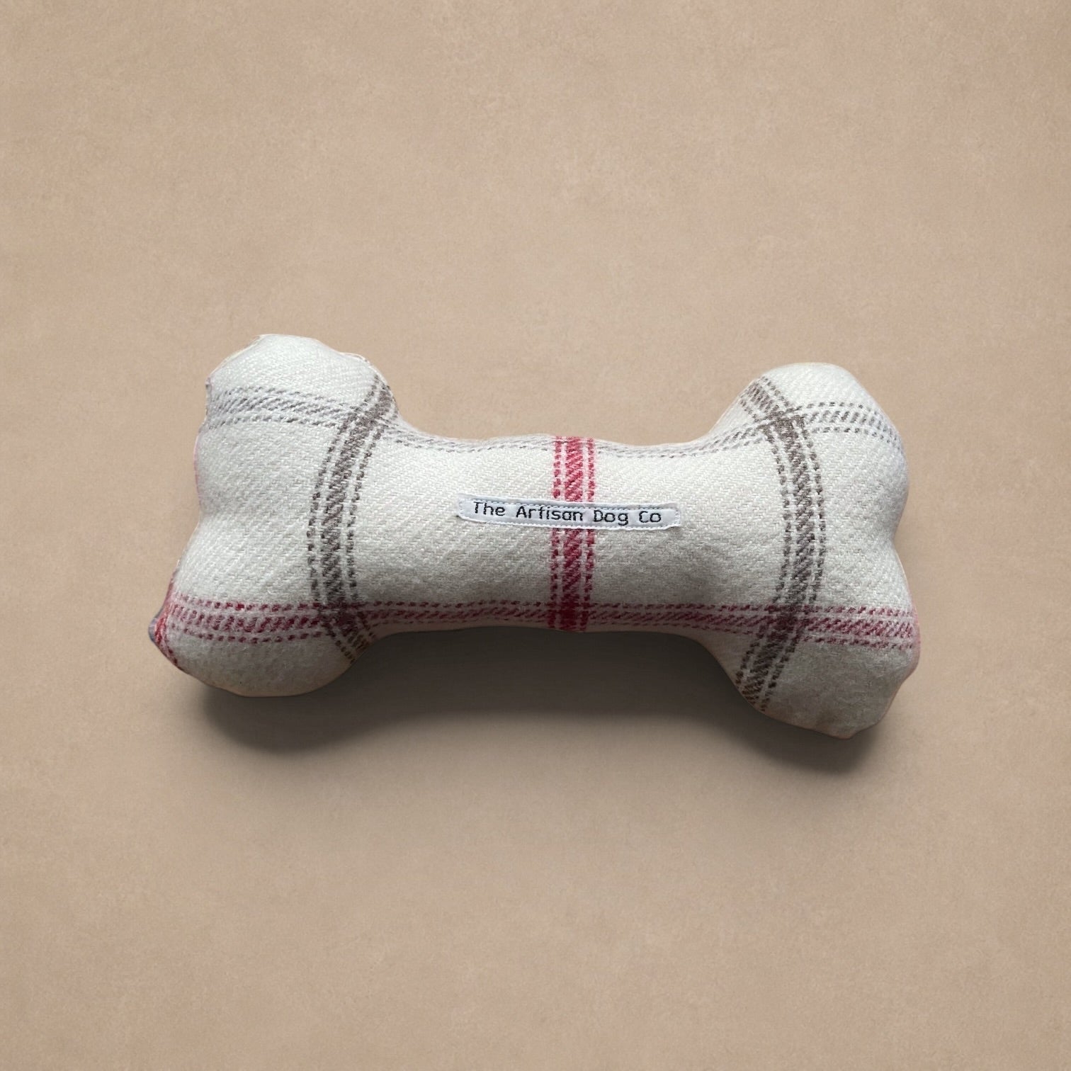 Handcrafted Toy Squeaky Dog Bone - choice of fabrics