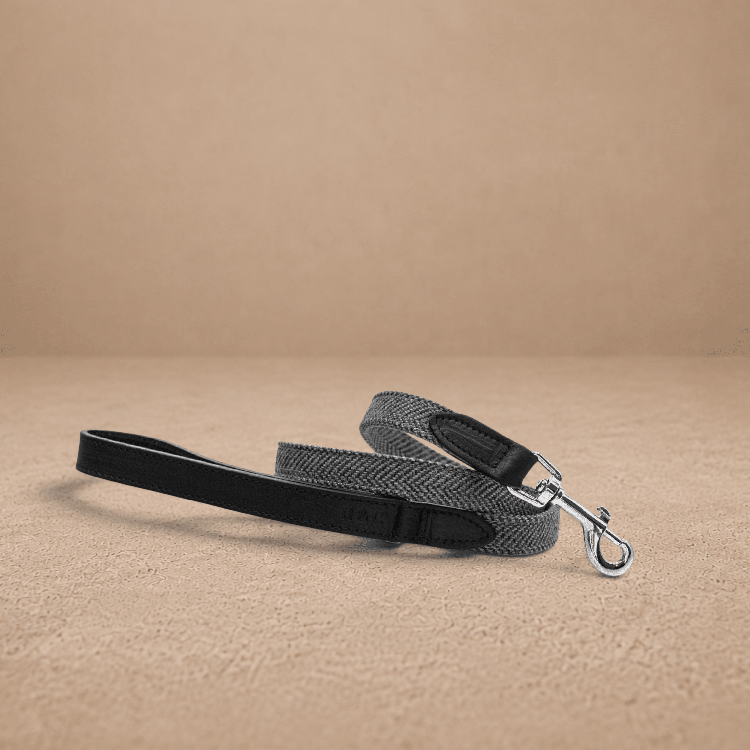 Herringbone & Leather Lead - Balmoral