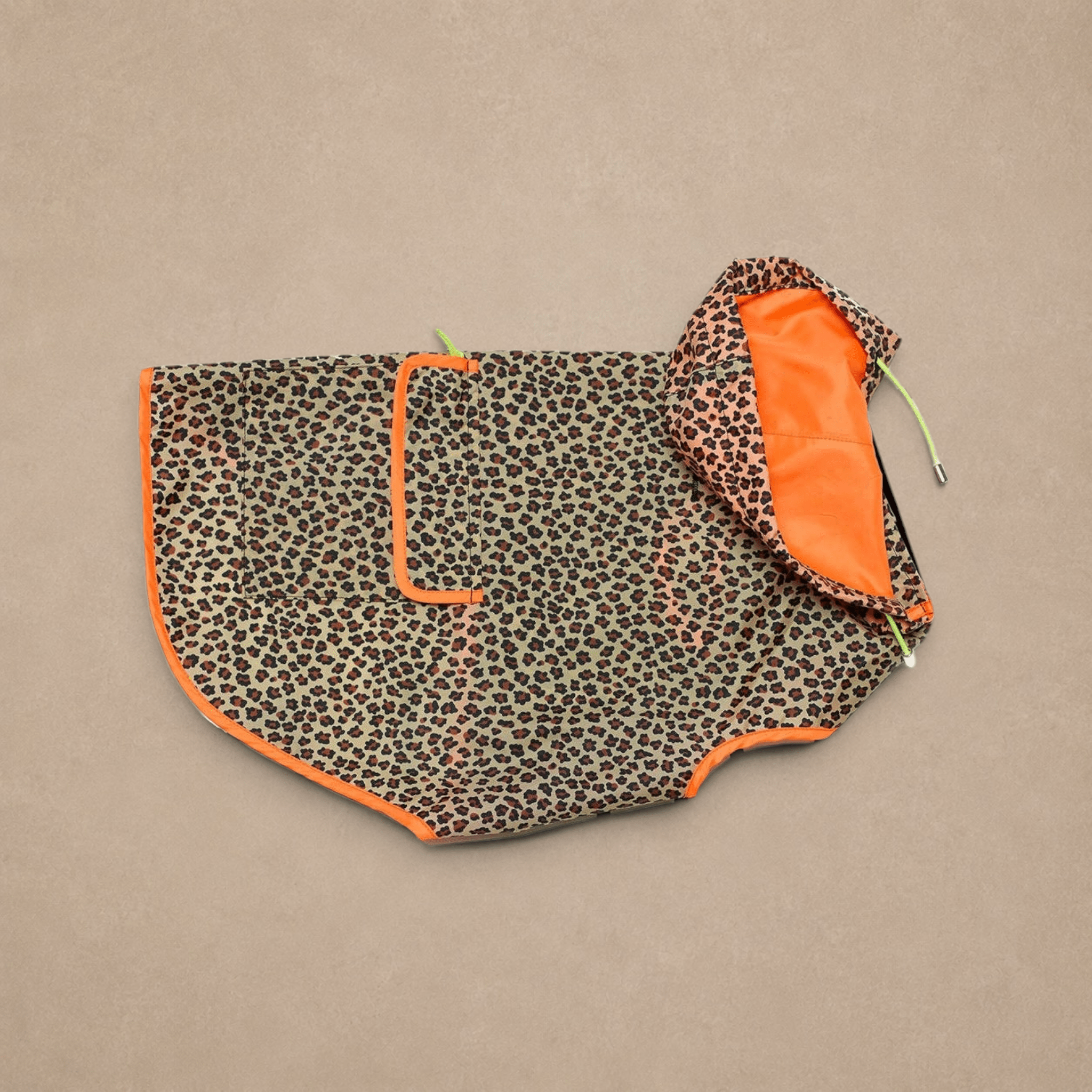 Leopard Print Raincoat w/Hood
