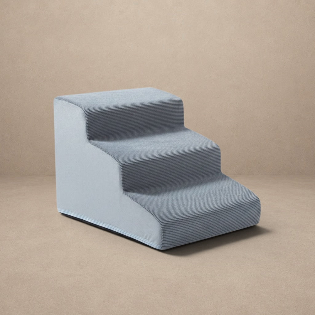 LEXTRO Dog Stairs for Small Dogs — 3 - Step Bed & Couch Ramp with Foam Support & Non - Slip Bottom (15.7 in)
