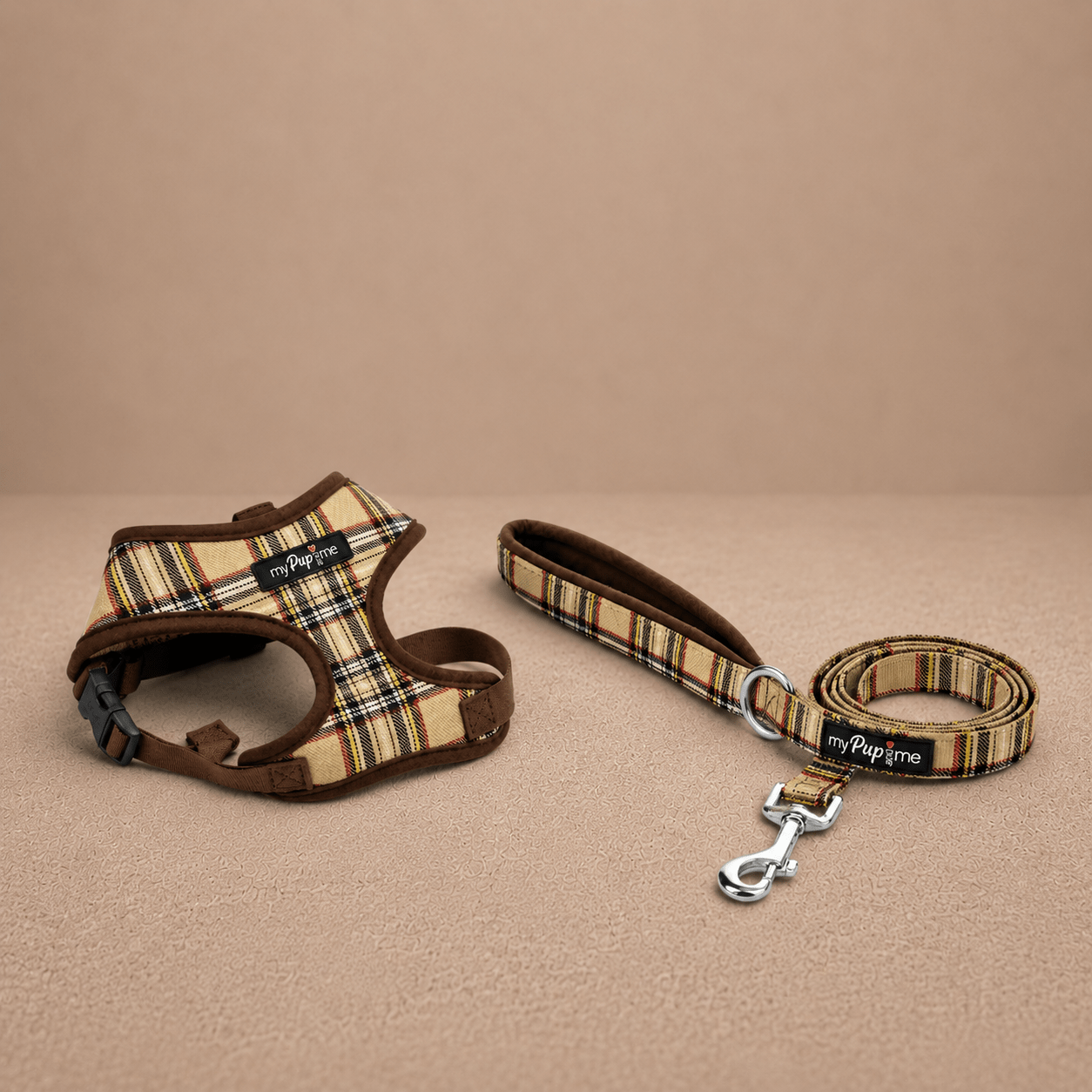 Luxury Brown Tartan Lead by My Pup and Me