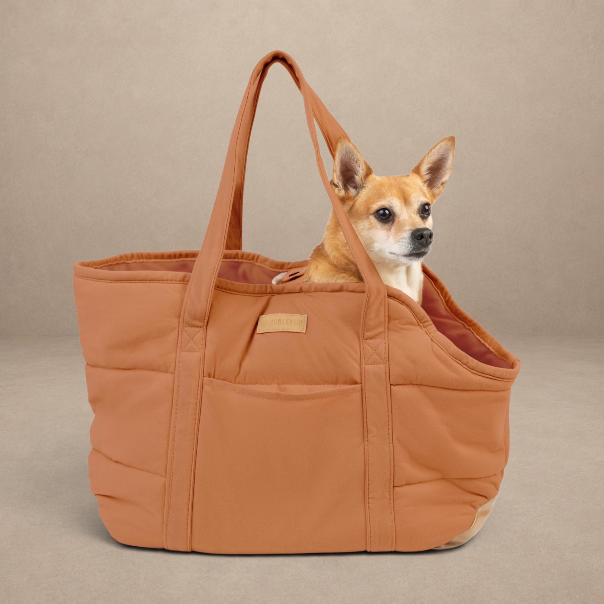 NoblePup Plush Dog Purse Carrier for Small Dogs | Cozy Travel Tote for Under 15 lbs