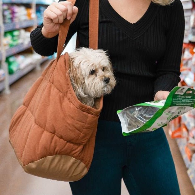 NoblePup Plush Dog Purse Carrier for Small Dogs | Cozy Travel Tote for Under 15 lbs