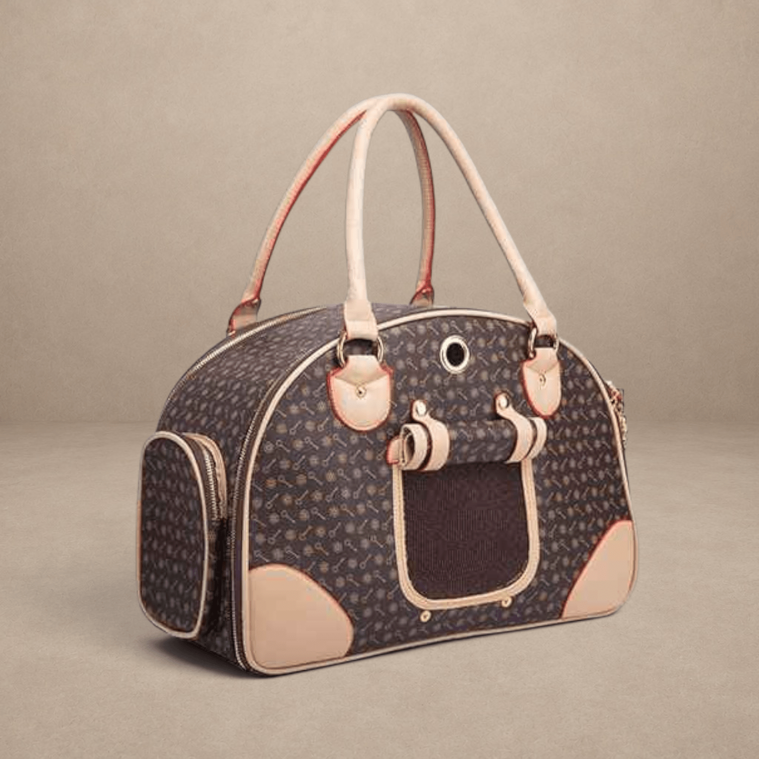 Outing convenient leather comfort pet bag travel carrier