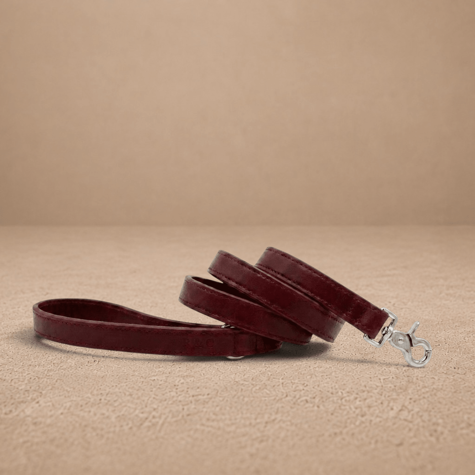 Oxblood Red Leather Dog Lead