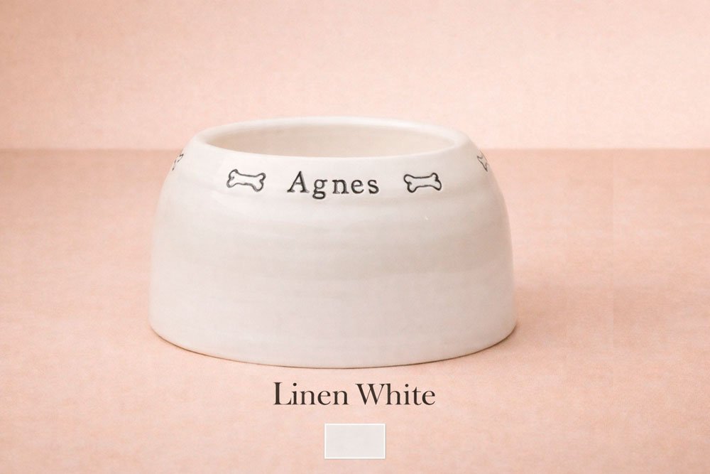 Personalised Ear - Free Cocker Spaniel Dog Bowl – Handmade Ceramic Bowl