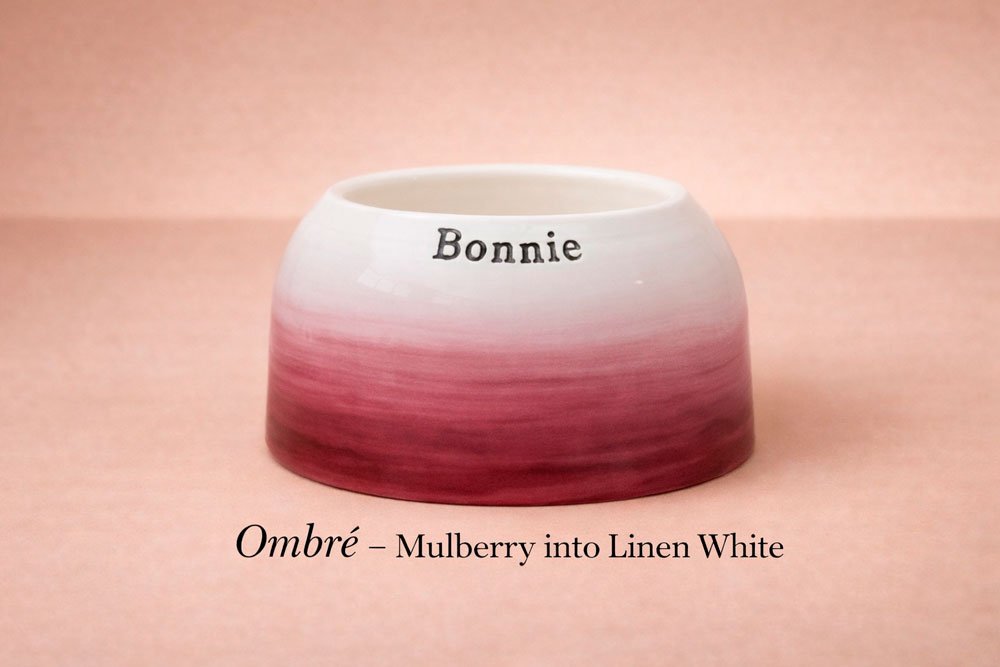 Personalised Ear - Free Cocker Spaniel Dog Bowl – Handmade Ceramic Bowl