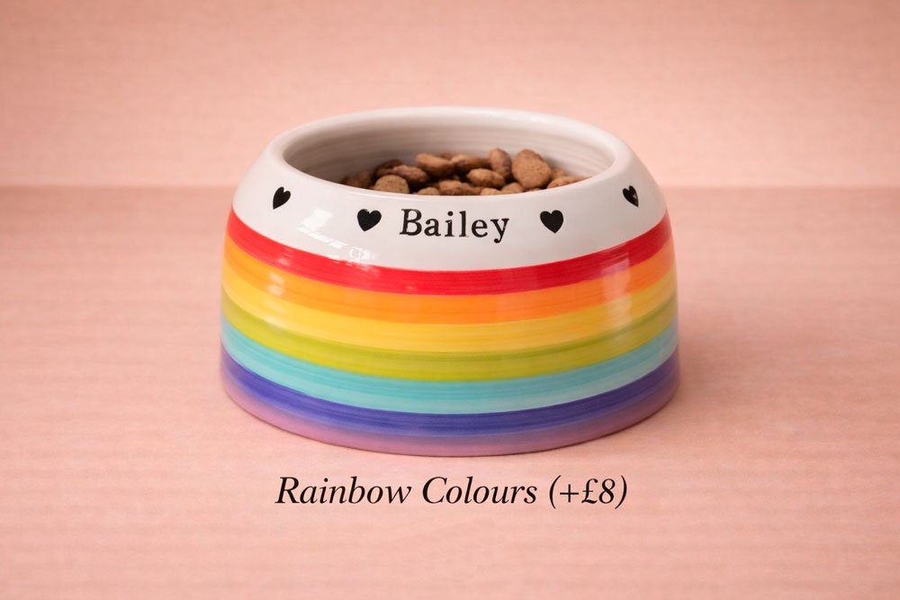 Personalised Ear - Free Cocker Spaniel Dog Bowl – Handmade Ceramic Bowl