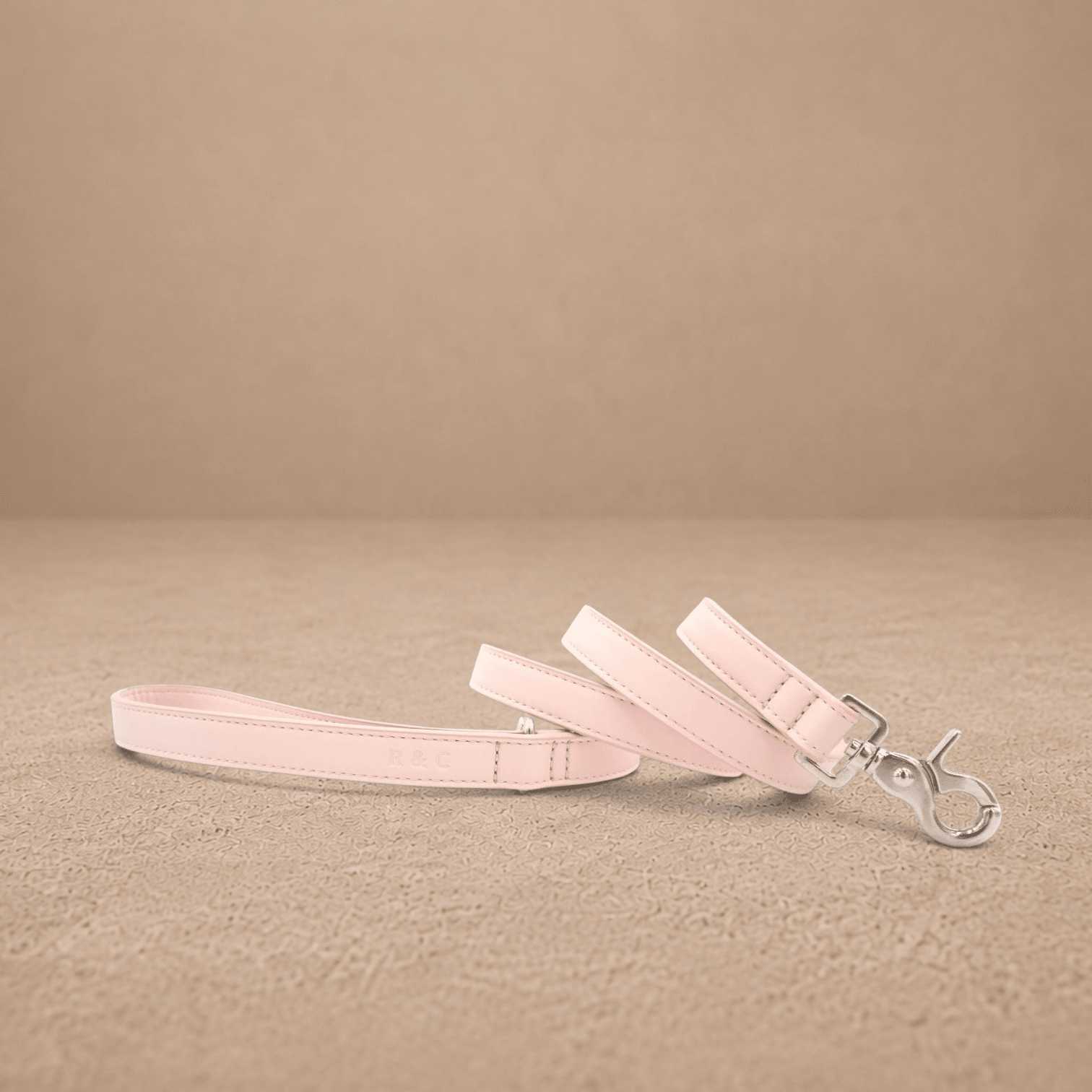 Pink Leather Dog Lead