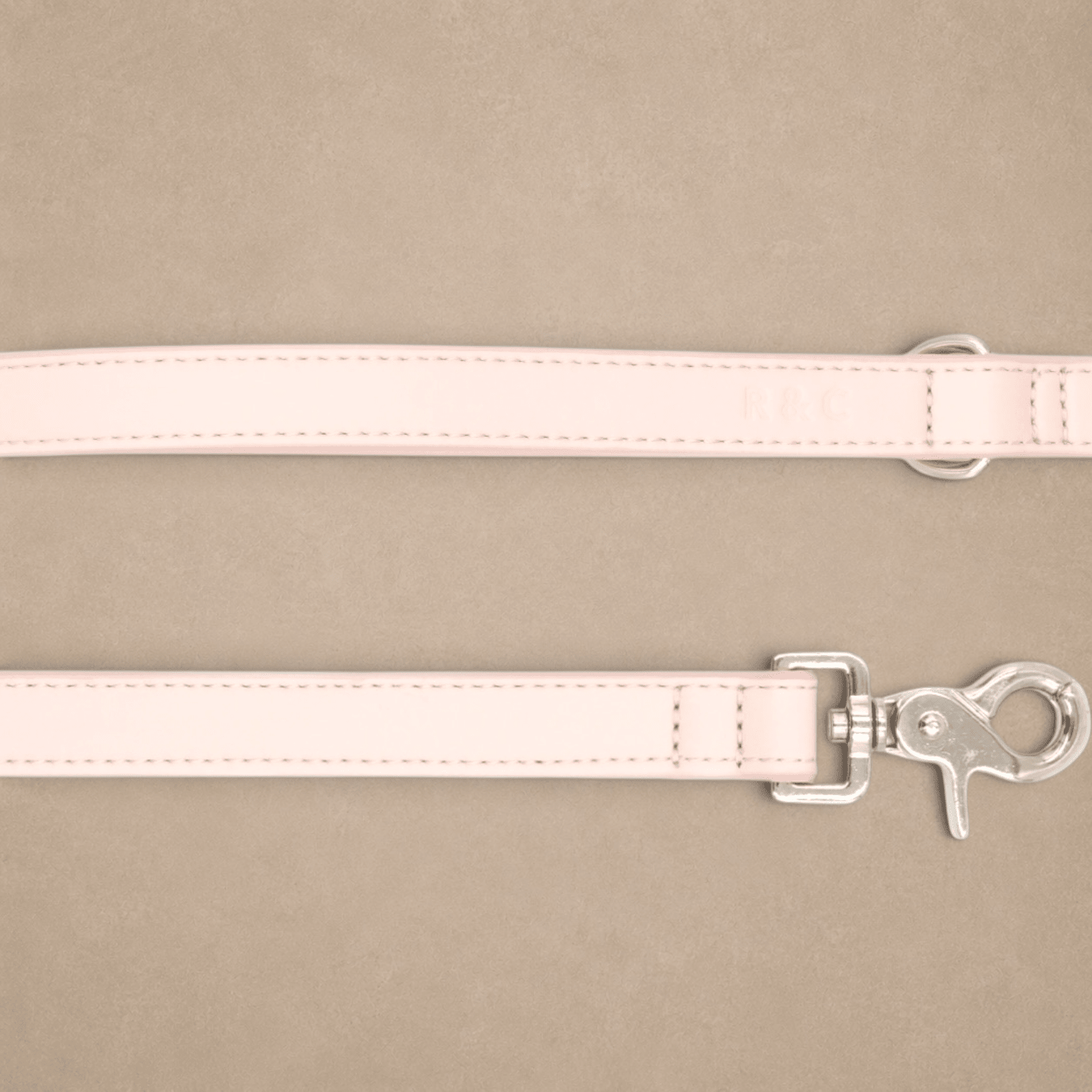 Pink Leather Dog Lead