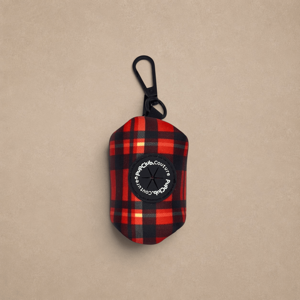 Poo Bag Holder - Red Tartan