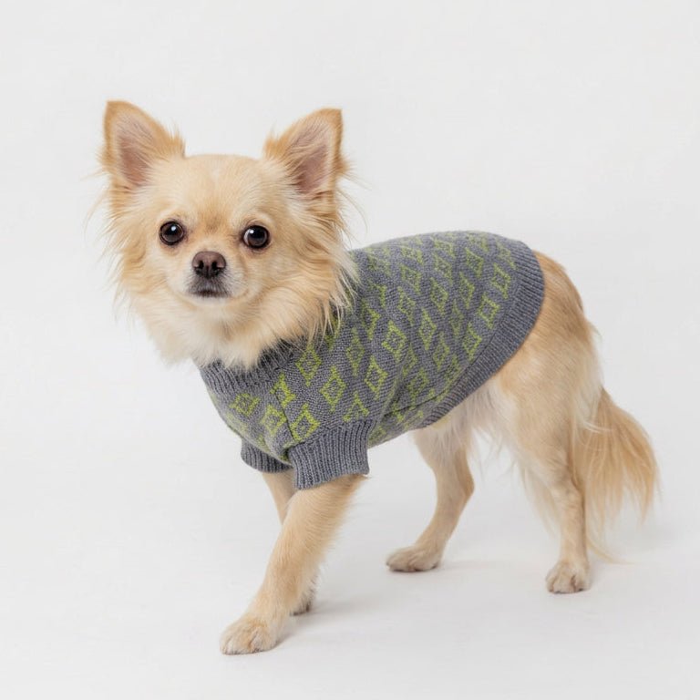 Rhombic Jacquard Short Sleeveless Jumper