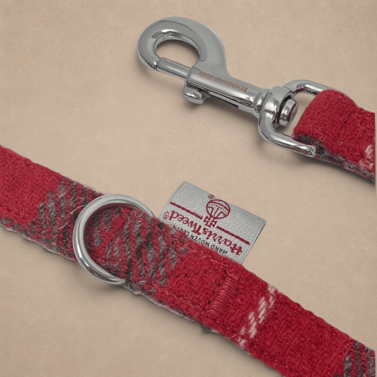 'Sammi' - Red & Grey Check Dog Harness