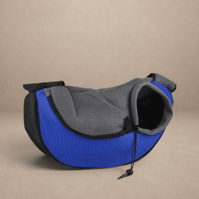 Small Dog Carrier Messenger Style Blue & Grey 2 Sizes