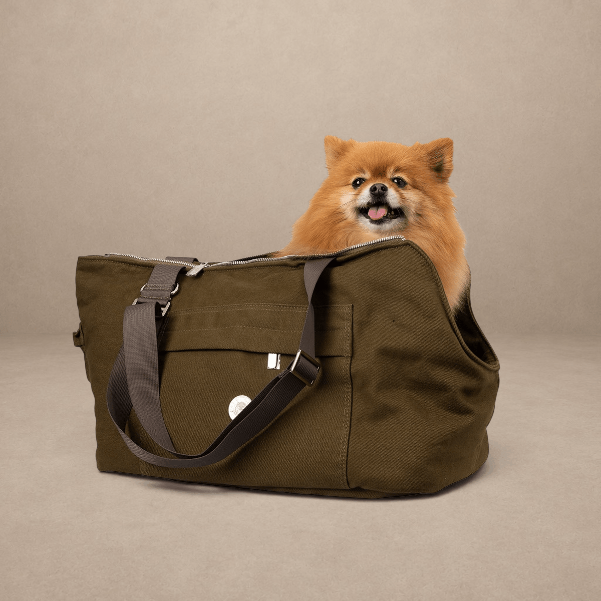 Soho Poms Berwick Pet Carrier - Mosswood - Ideal for Dogs & Cats
