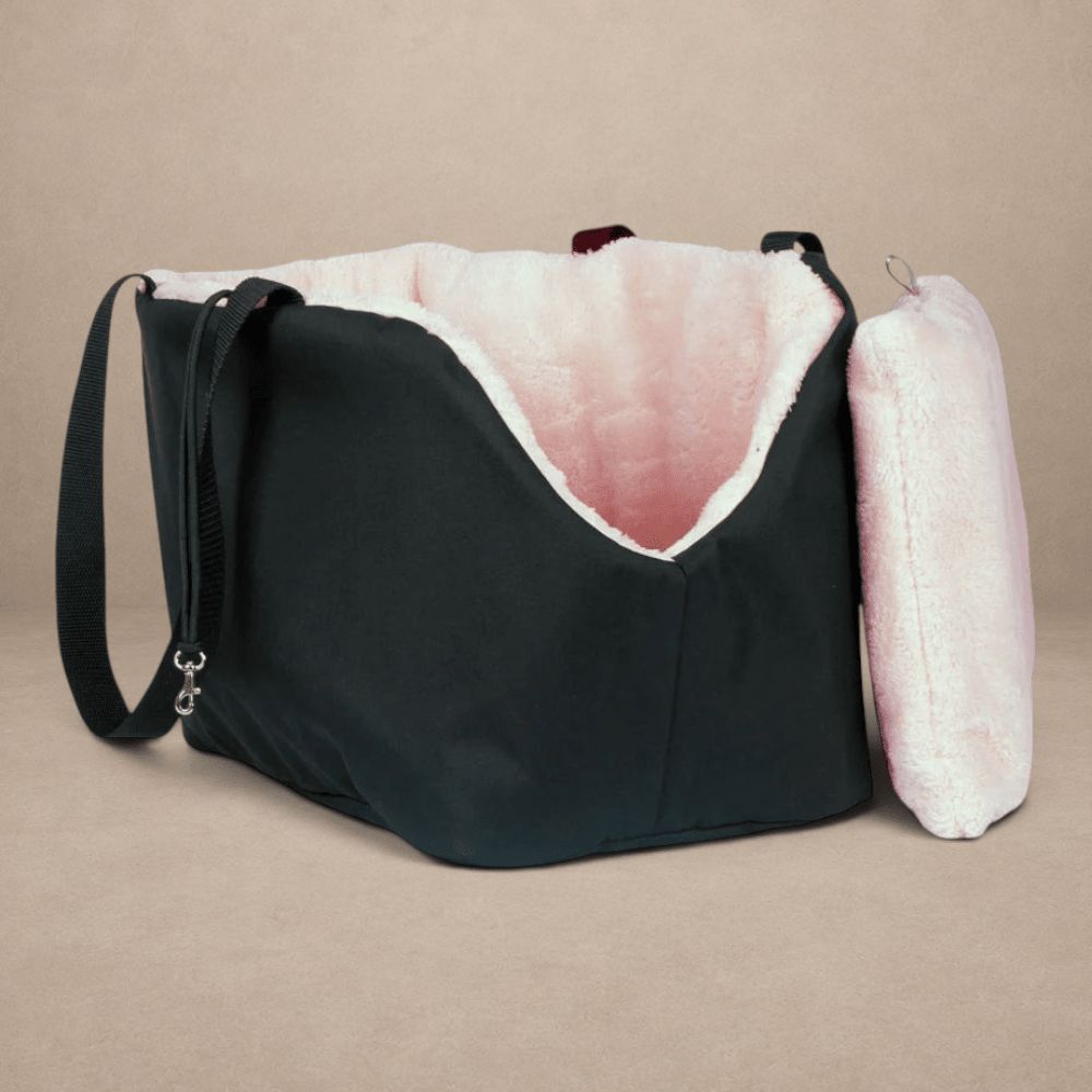 Soho Poms Black & Pink Luxury Rainy Bear Dog Carrier