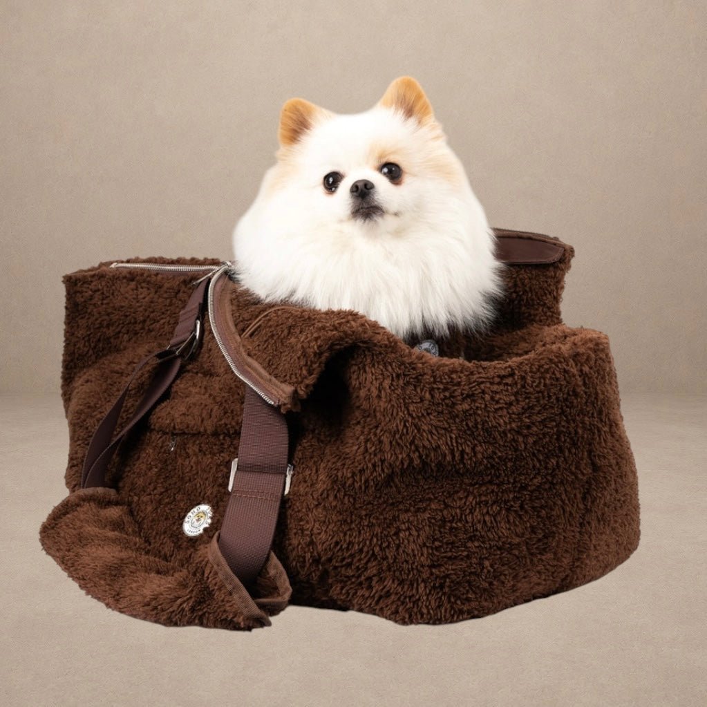 Soho Poms Carnaby Teddy Bear Carrier - Cocoa Bean