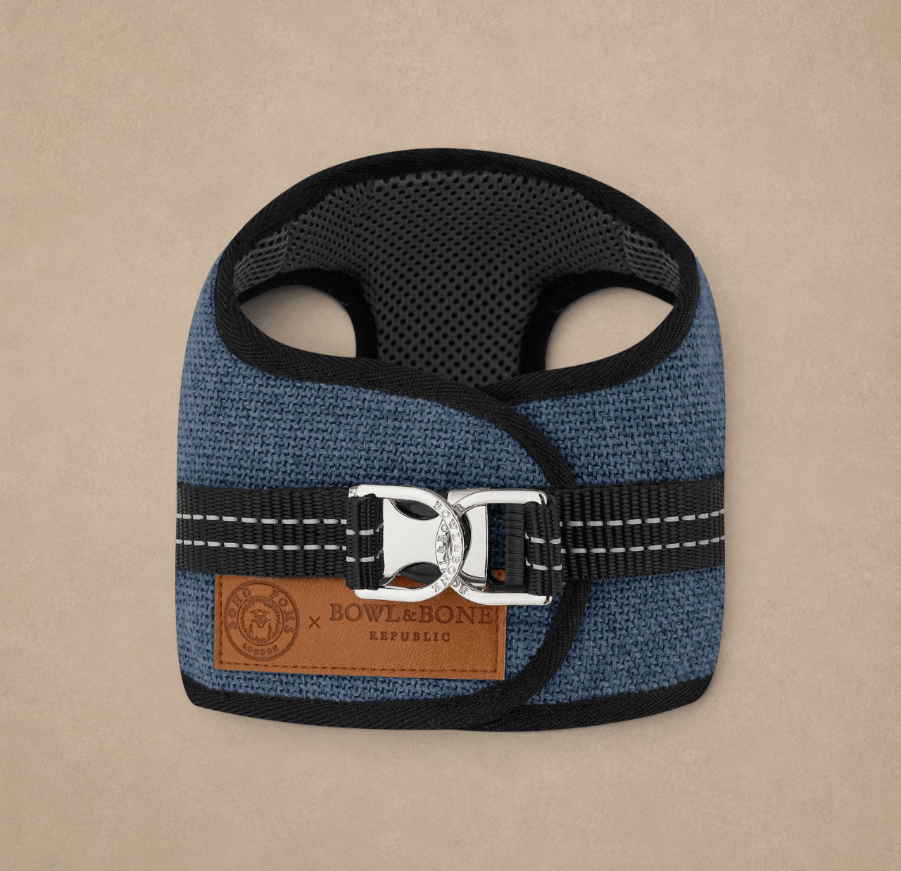 Soho Poms x Bowl & Bone Republic Mayfair Harness - Blue