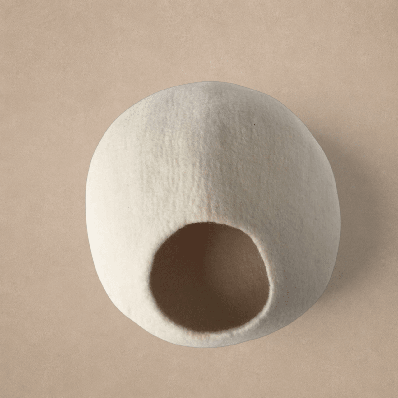 Solid Colour Wool Cocoon Basket