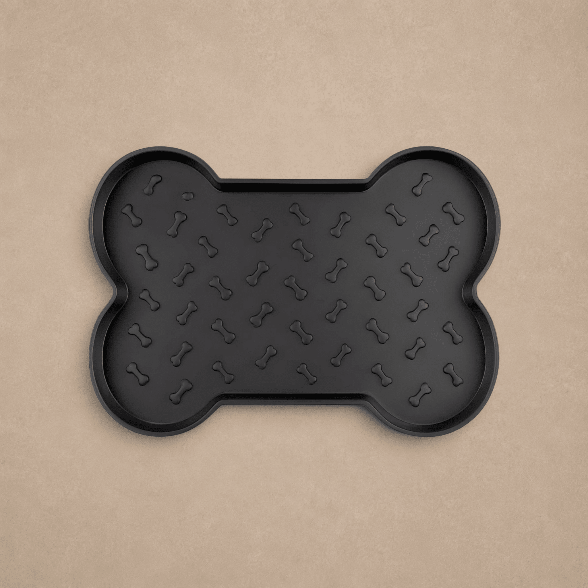 Spill-Proof Dog Feeding Mat - Black