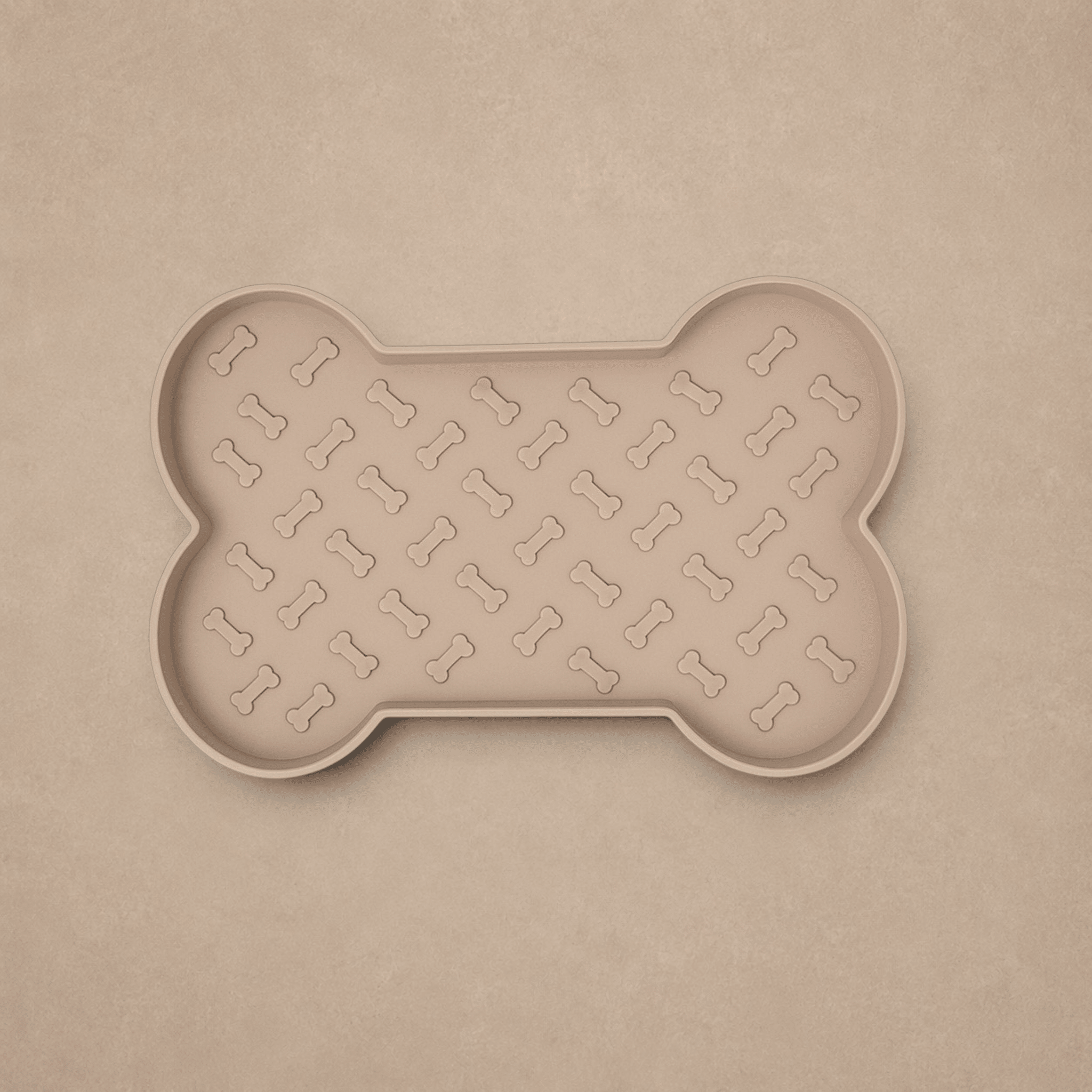Spill-Proof Dog Feeding Mat - Tan