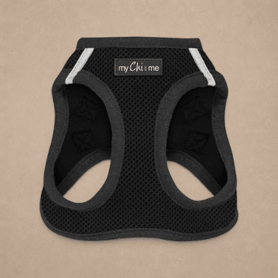 Tiny Trails Step In Air Mesh Puppy and Small Dog Harness Black