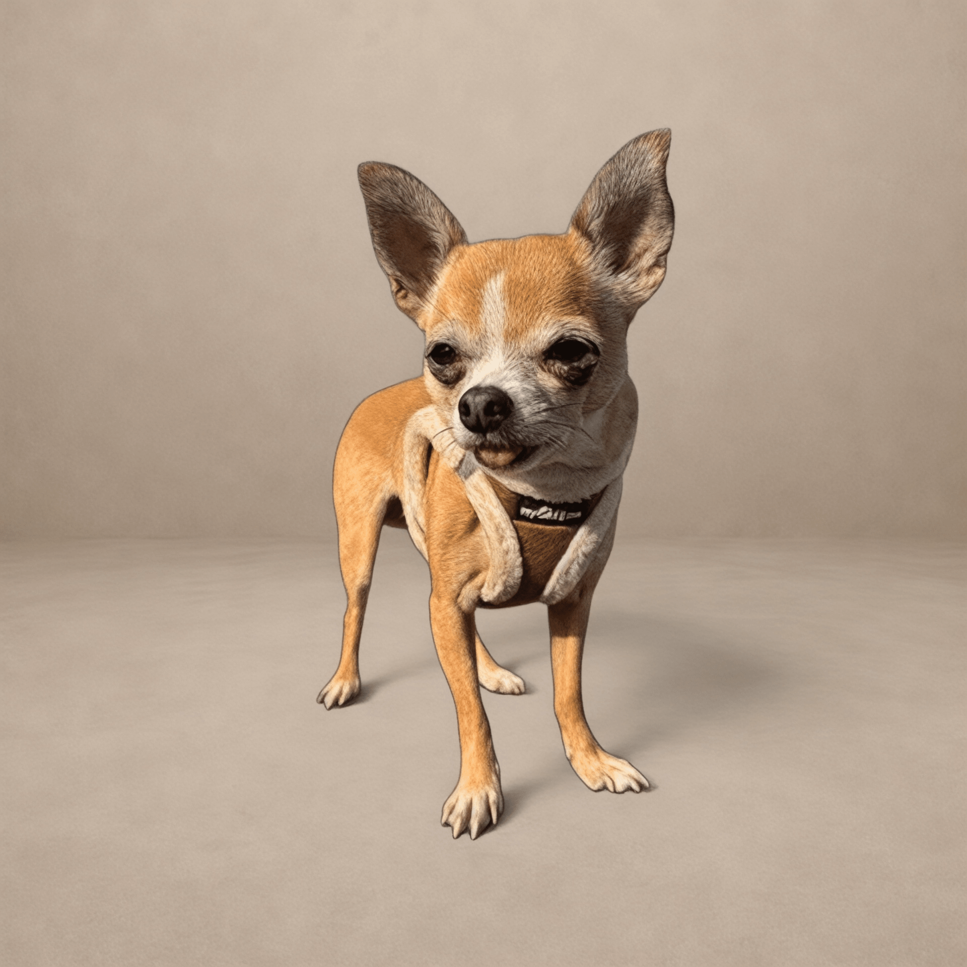 Tiny Trails Step In Soft Touch Suede Effect Faux Fur Lined Puppy and Small Dog Harness Mocha