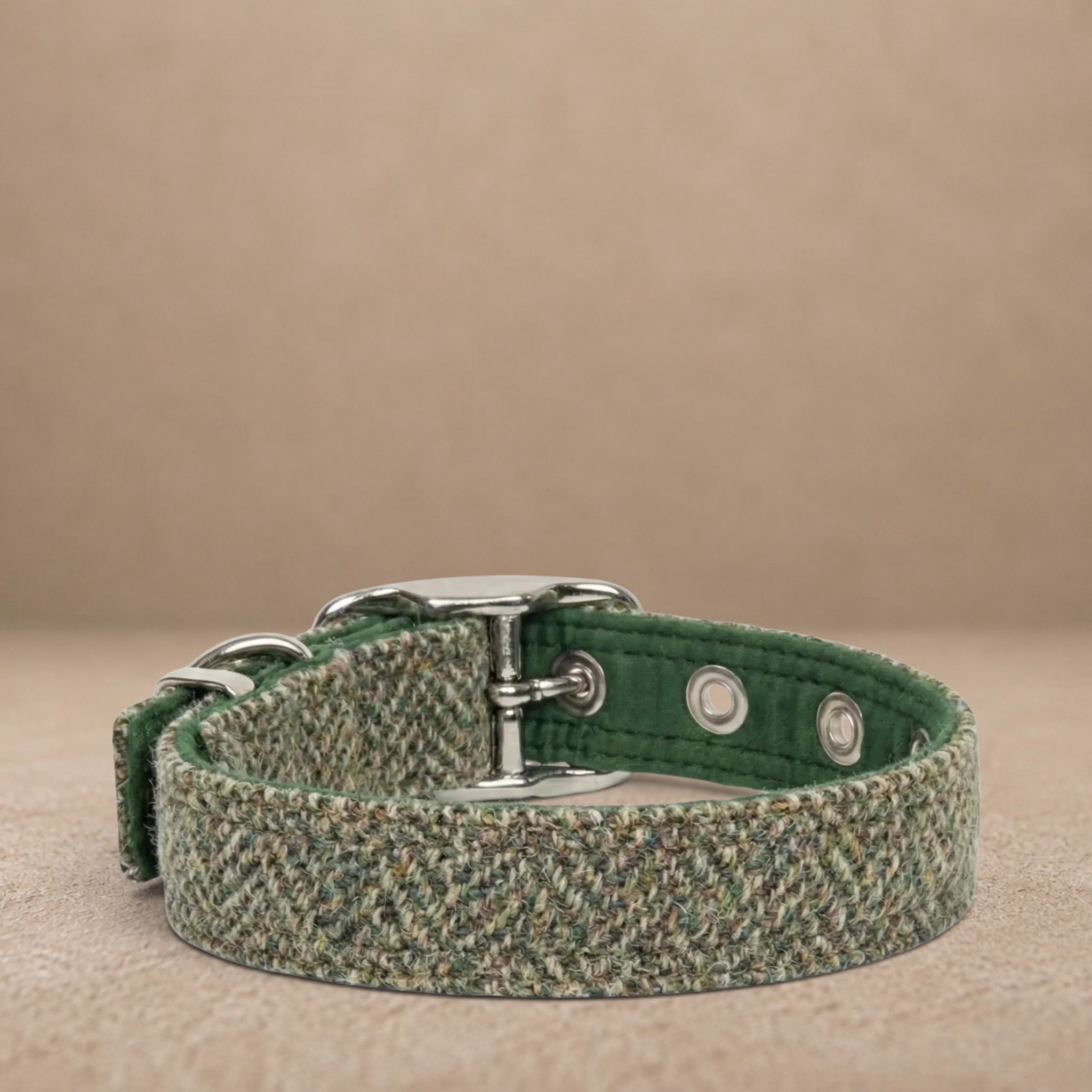 Totally Traditional Herringbone - Buckle Fastening Luxury Harris Tweed Dog Collar