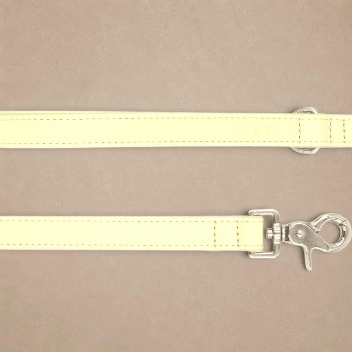Yellow Leather Dog Lead